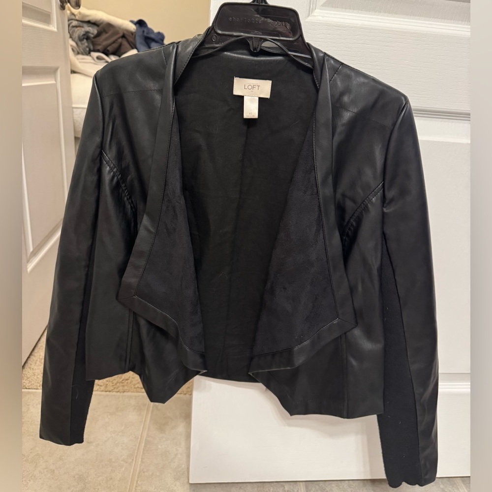 Loft Faux Leather Jacket/Blazer/Cardigan
